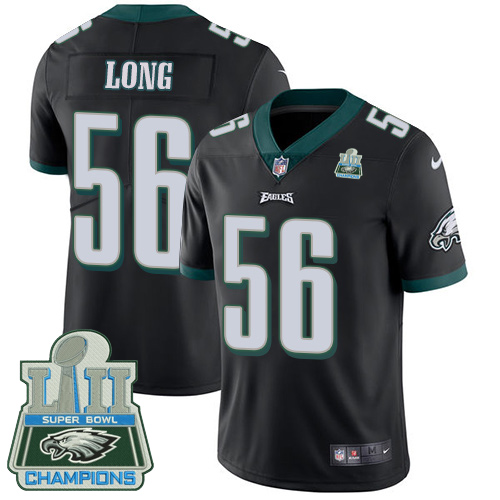 Nike Eagles #56 Chris Long Black Alternate Super Bowl LII Champions Youth Stitched NFL Vapor Untouchable Limited Jersey - Click Image to Close